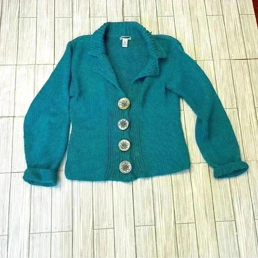 Caravan Concho Cable Knit Sweater